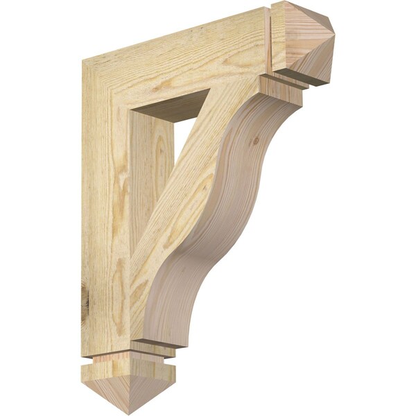 Ekena Millwork Funston Arts & Crafts Rough Sawn Bracket, Douglas Fir, 4"W x 18"D x 22"H BKT04X18X22FST03RDF - main